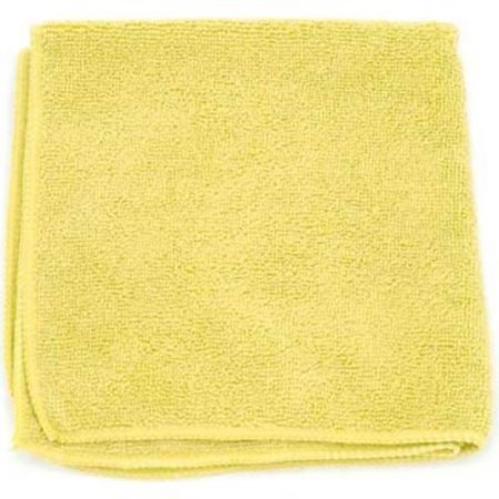 HOSPECO Microworks Microfiber Towel 12in x 12in 220GSM, Yellow 12 Towels/Pack - 2501-Y-DZ